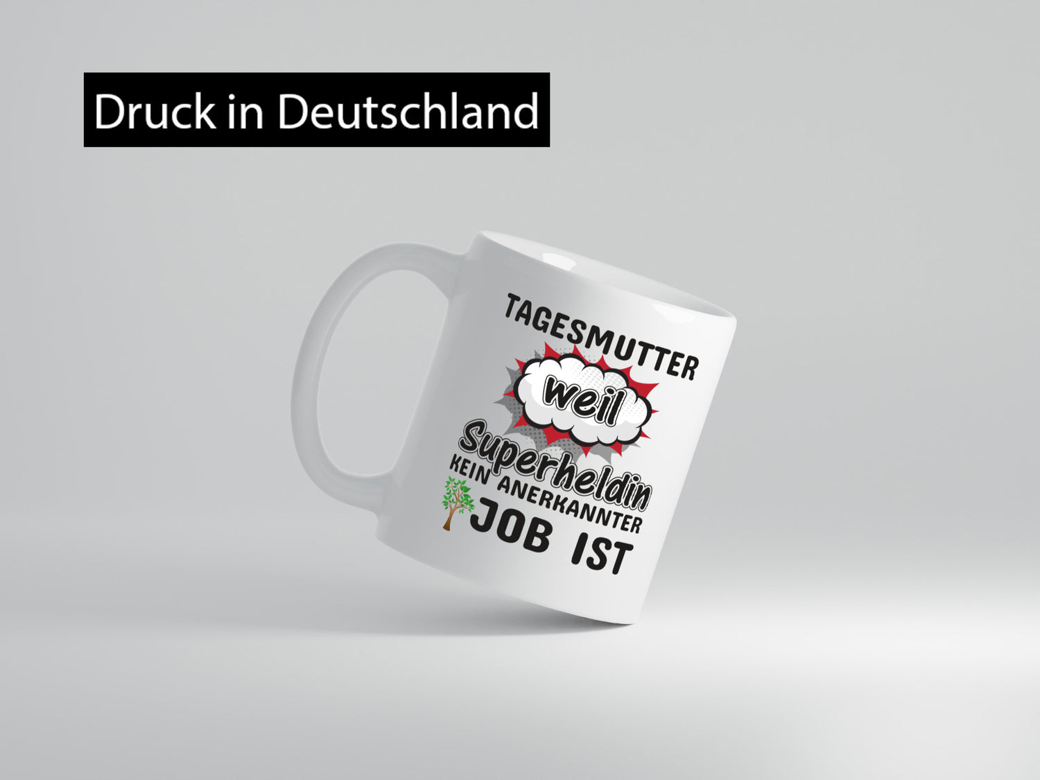 Tagesmutter Superheldin | Beruf Tasse Kinderzeichnung Geschenkidee Familie Humor