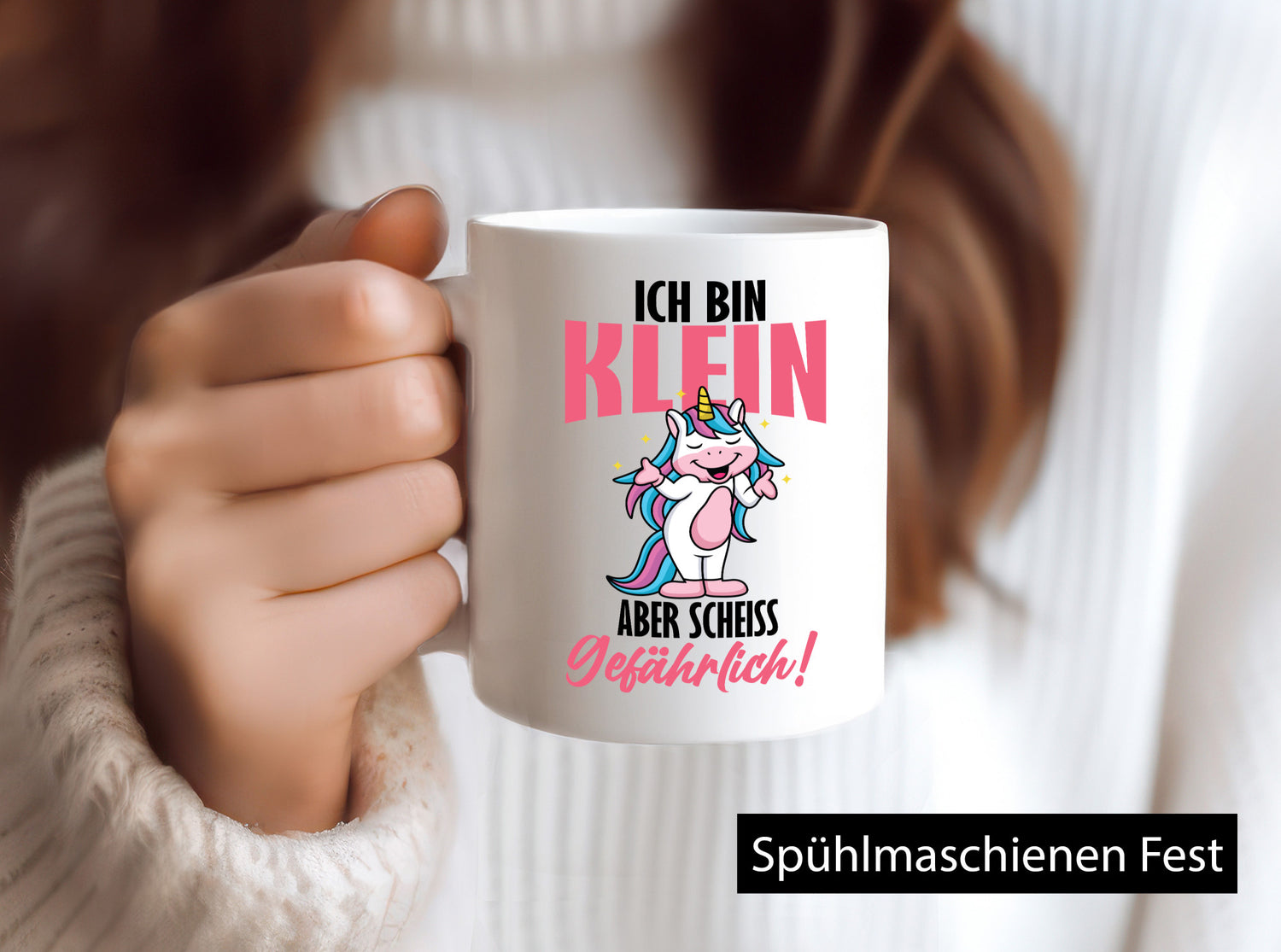 Ich bin klein und gefährlich lustig Humor Geschenkidee Geschenk Tasse