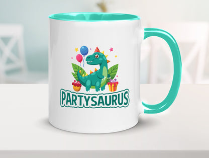 Partysaurus | Geburtstag Dinosaurier Luftballon Geschenkidee Humor Tasse