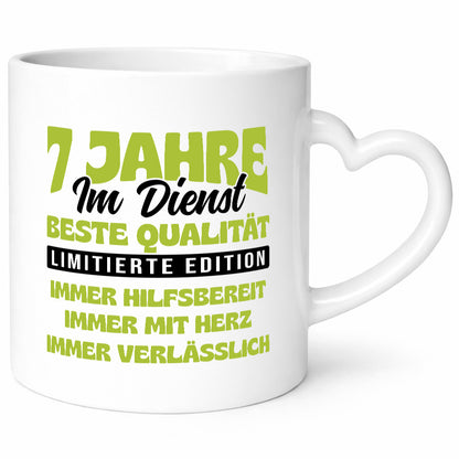7 Jahre im Dienst | Jubiläum Arbeit v4 lustiger Spruch Geschenk Kollegen Büro
