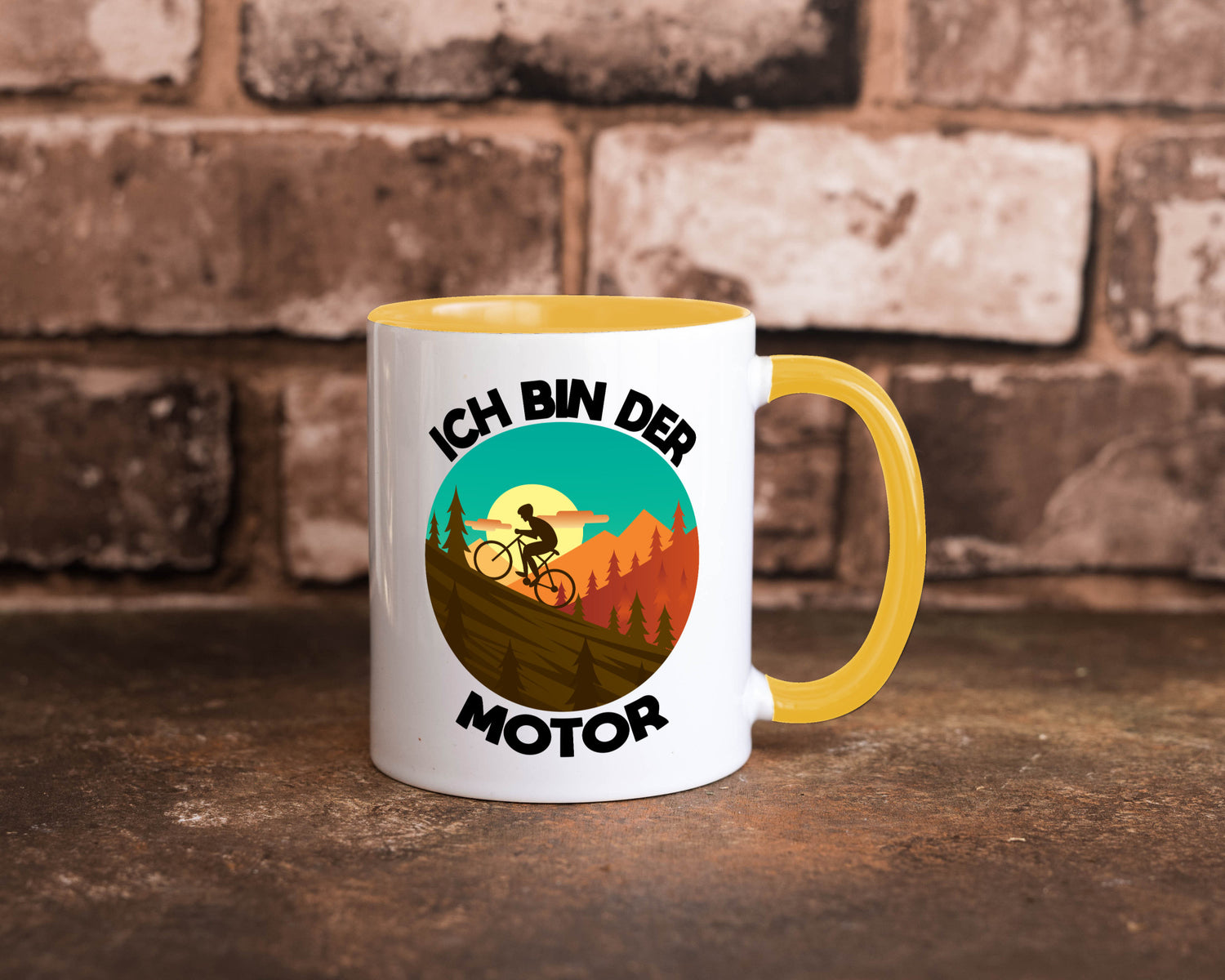 Ich bin der Motor | Mountainbiking Fahrrad Berge Geschenkidee Humor Tasse