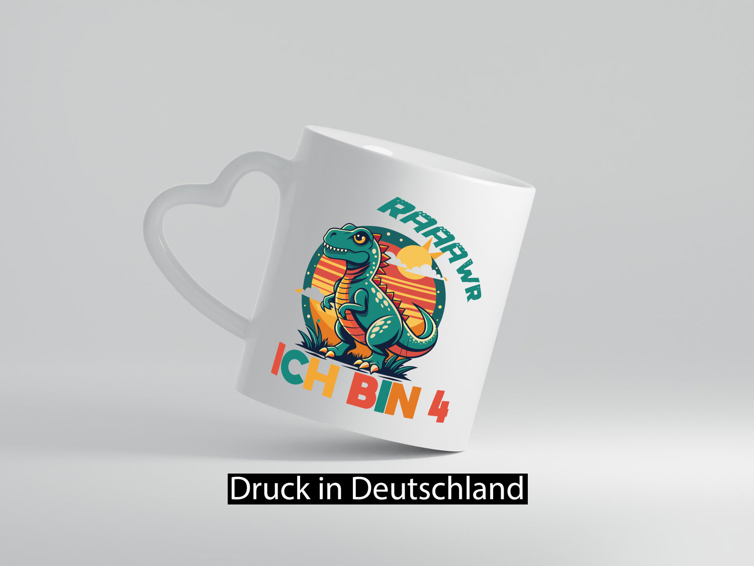 Rawwwww ich bin 4 | Jähriger 4. Geburtstag Dino Humor Geschenkidee Tasse