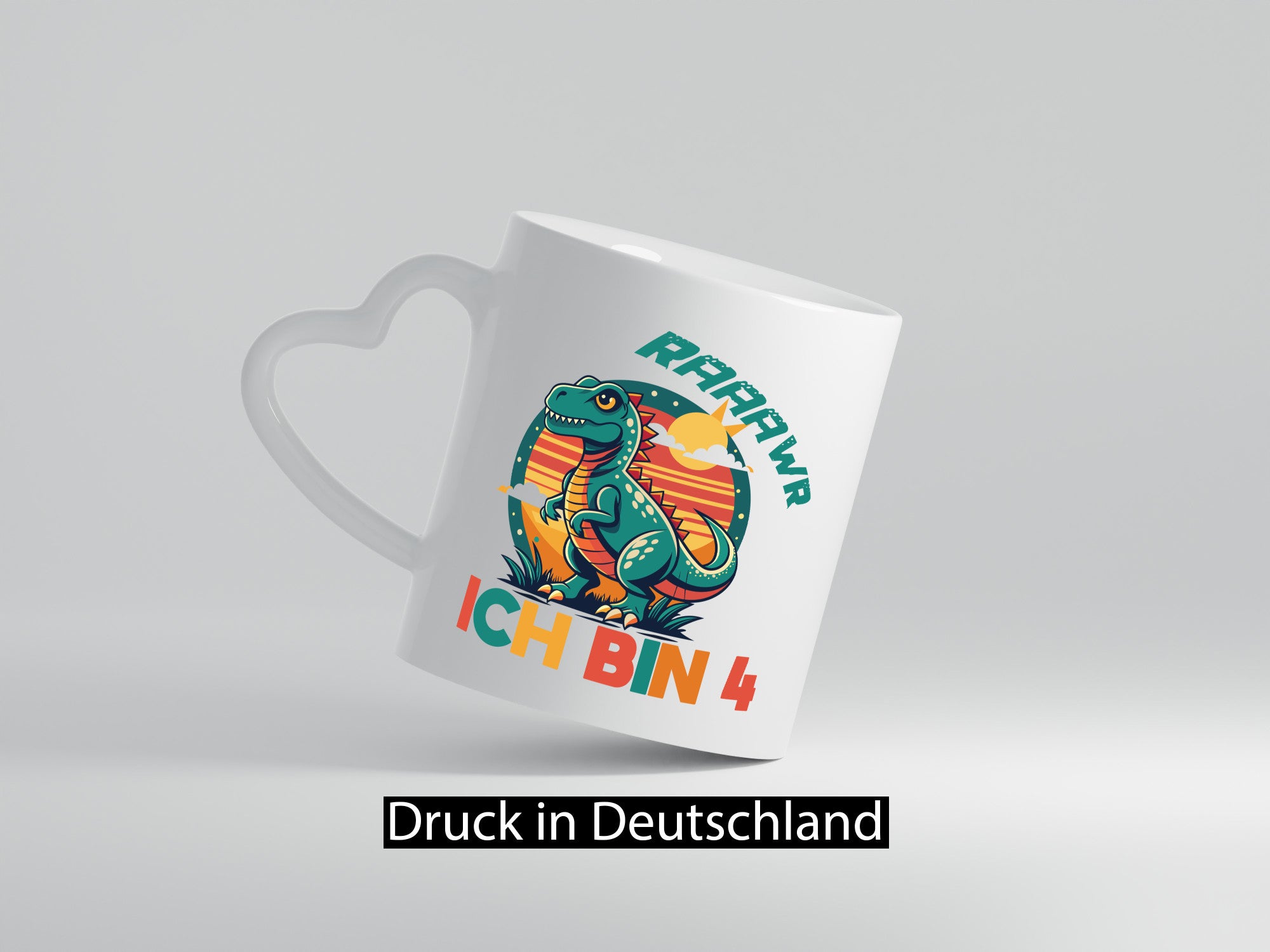 Rawwwww ich bin 4 | Jähriger 4. Geburtstag Dino Humor Geschenkidee Tasse