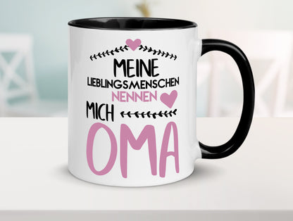Oma Tasse | Lieblingsmenschen Großmutter Herzen lustiger Spruch Geschenk