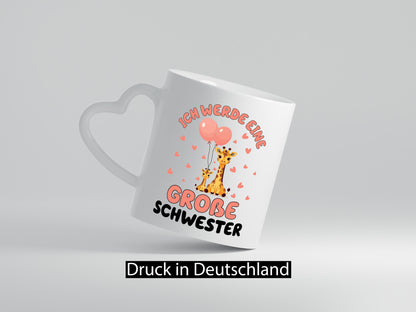 Ich werde große Schwester | Giraffe Geschwister lustig Humor Geschenkidee