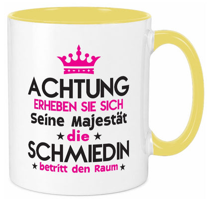 Seine Majestät Schmiedin | Schmied Beruf Schmiederei lustig Arbeit Kollegen Tasse