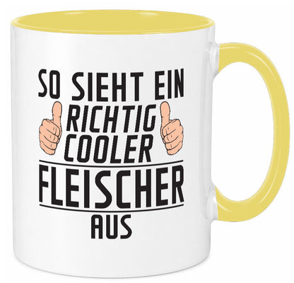 Richtig Cooler Fleischer | Schlachterei lustig Humor Geschenkidee Geschenk Tasse