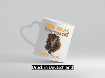 Hauptsache zum Stall | Reiterin Tasse Pferd Reiten Humor Geschenkidee
