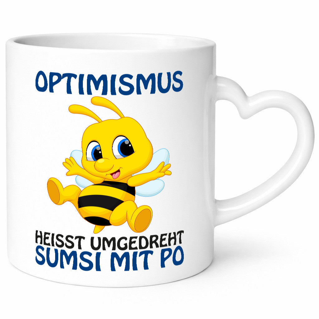 Optimismus Sumsi mit Po | lustige Biene Witz Comic v2 lustiger Spruch Geschenk