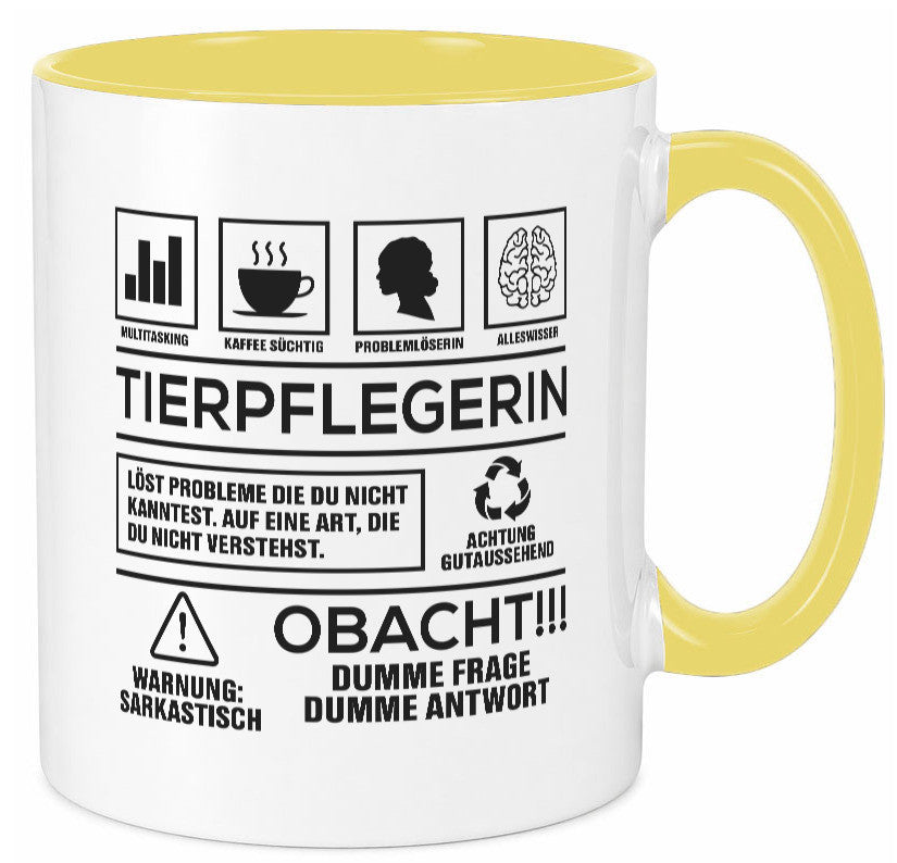 Achtung Probleme Tierpflegerin | Pflegeberuf Tierheim lustiger Spruch Geschenk