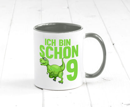 9. Geburtstag | 9 Jahre Dino Dinosaurier Geschenkidee Humor Tasse