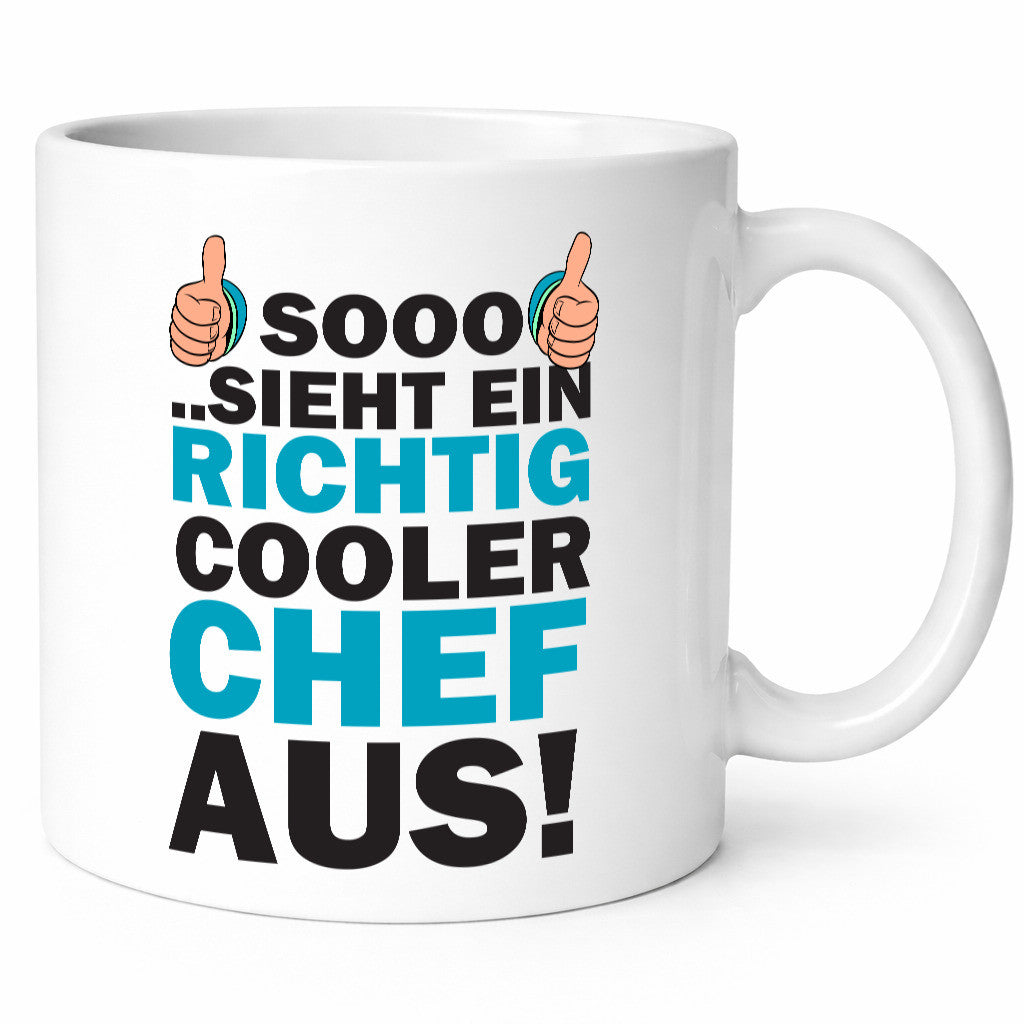 Richtig cooler Chef | Büro Arbeitgeber Mitarbeiter lustiger Spruch Geschenk