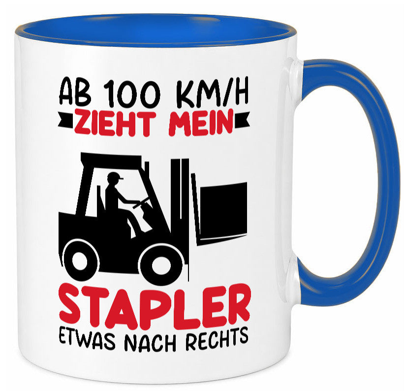 Stapler zieht nach Rechts | Staplerfahrer Arbeit Geschenkidee Kollegen Büro
