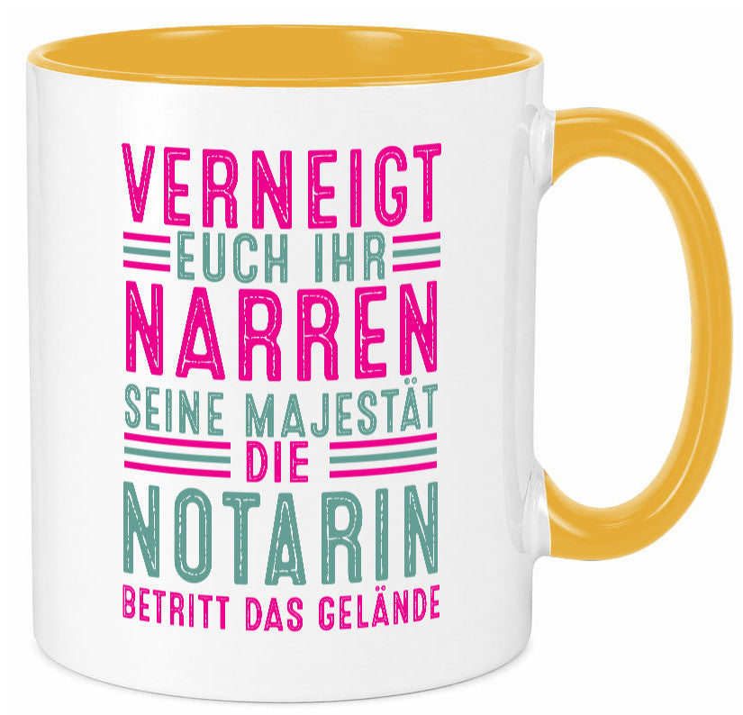 Verneigt euch: Notarin | Juristin lustig Humor Geschenkidee Geschenk Tasse