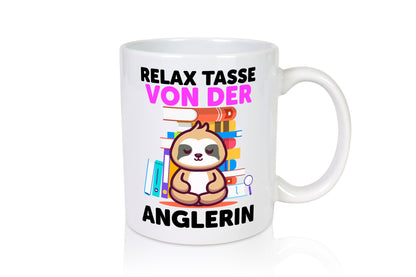 Relax Tasse: Anglerin | Angeln Fischerin lustig Humor Geschenkidee Geschenk