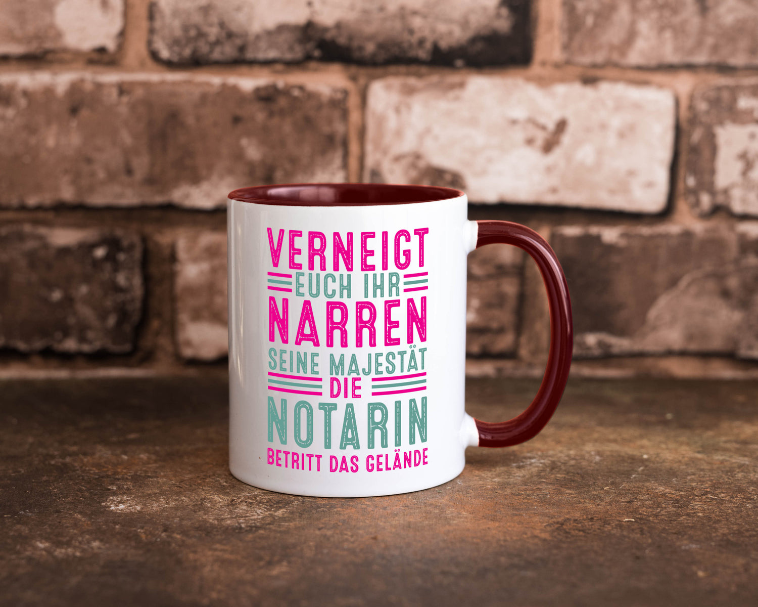 Verneigt euch: Notarin | Juristin lustig Humor Geschenkidee Geschenk Tasse