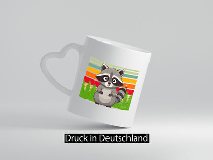 Waschbär | Vintage v2 lustiger Spruch Geschenk Humor Geschenkidee Tasse