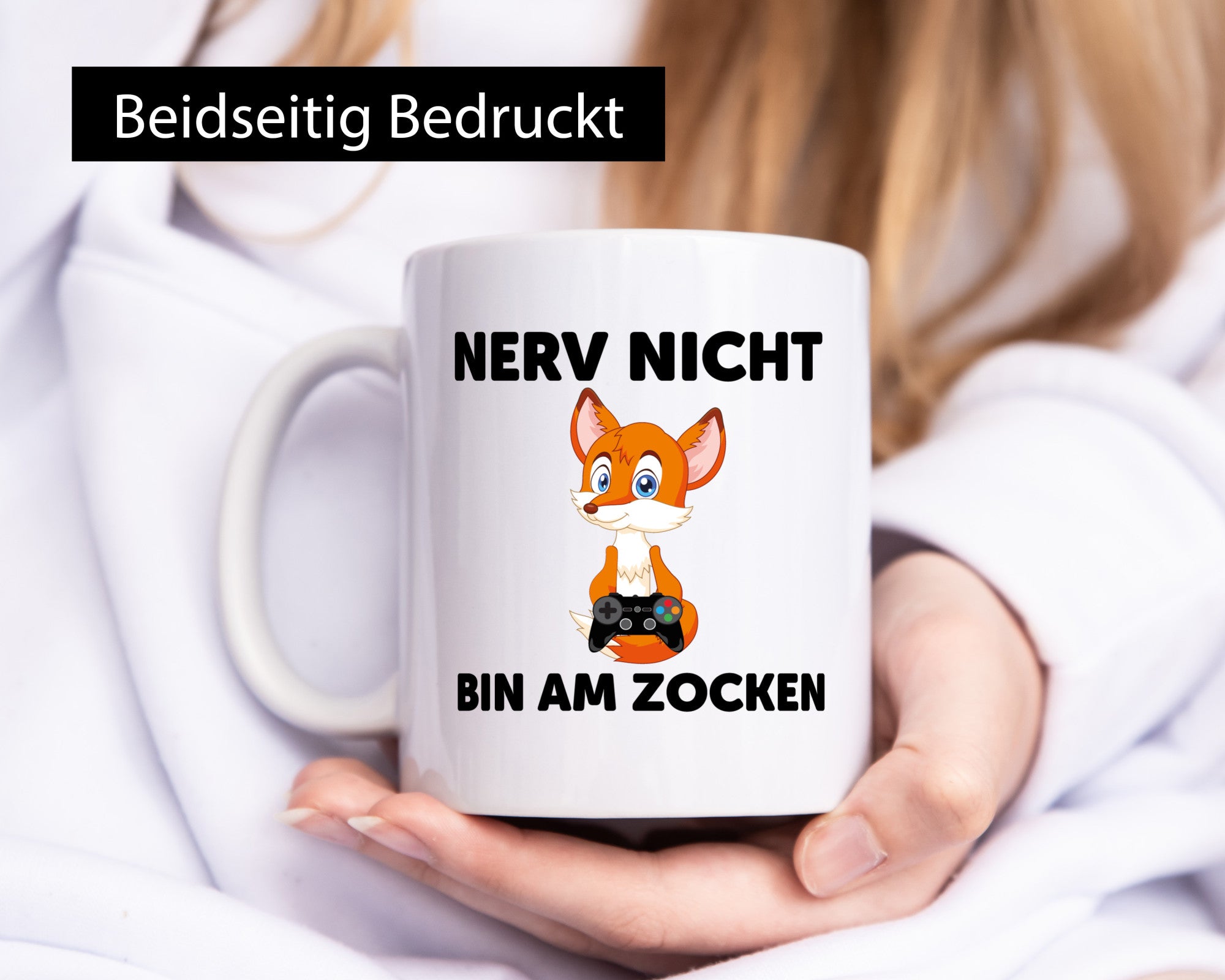 Bin am Zocken | Gaming Gamer Fuchs Nerv nicht Geschenkidee Humor Tasse