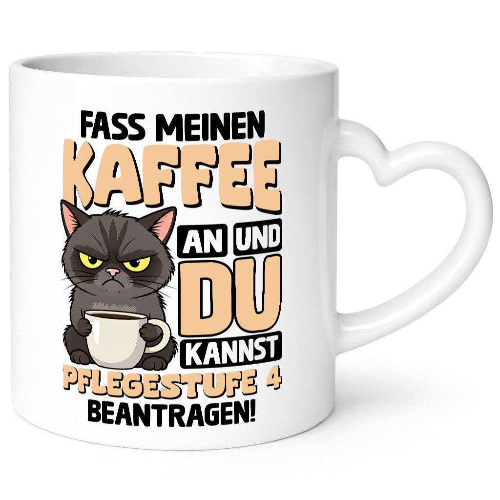 Fass meinen Kaffee an | Pflegestufe 4 Krankenschwester lustiger Spruch Geschenk Tasse