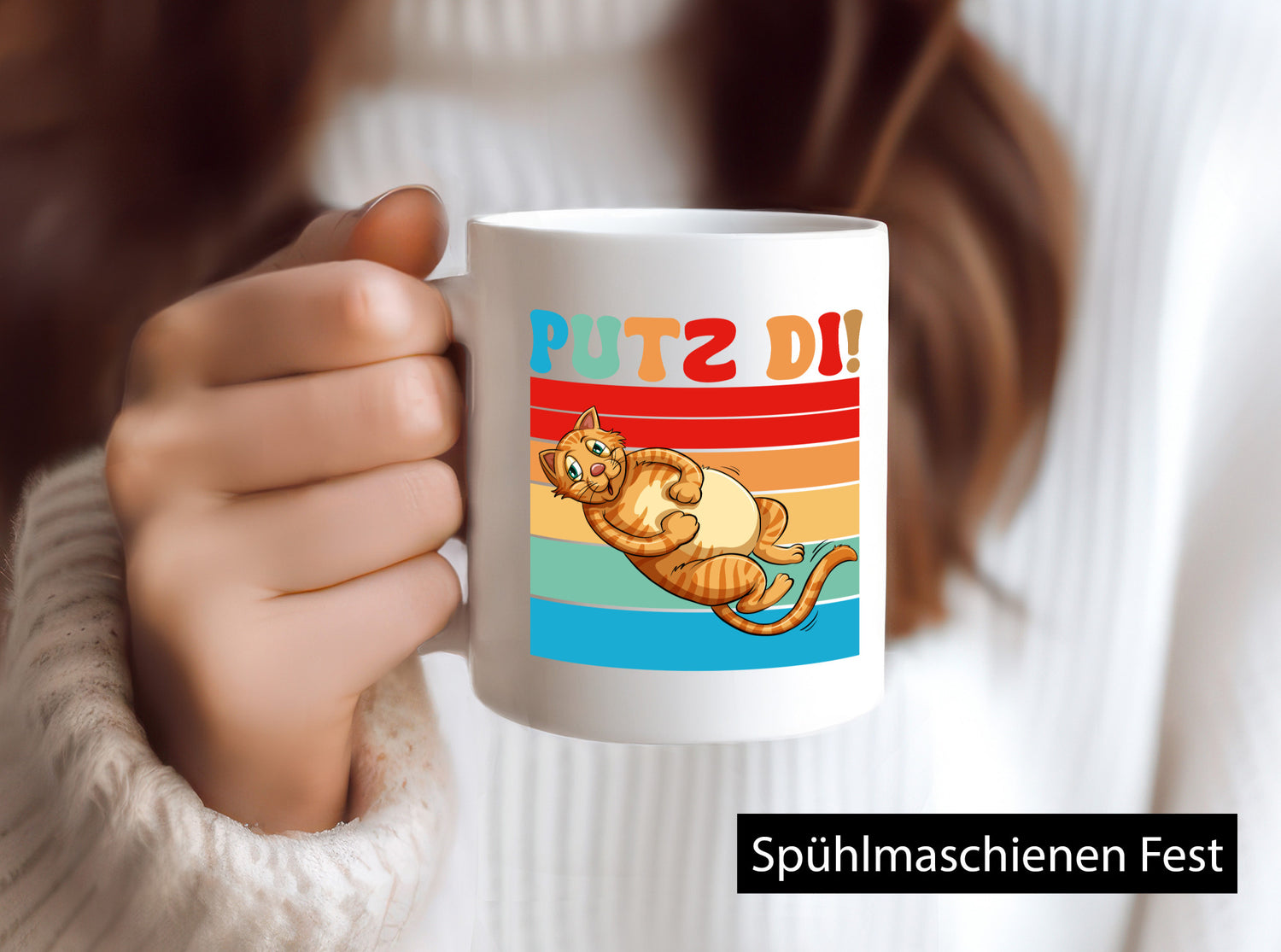 Putz di | Katze Katzenfreunde Katzen Geschenk Tierliebhaber Humor lustiger