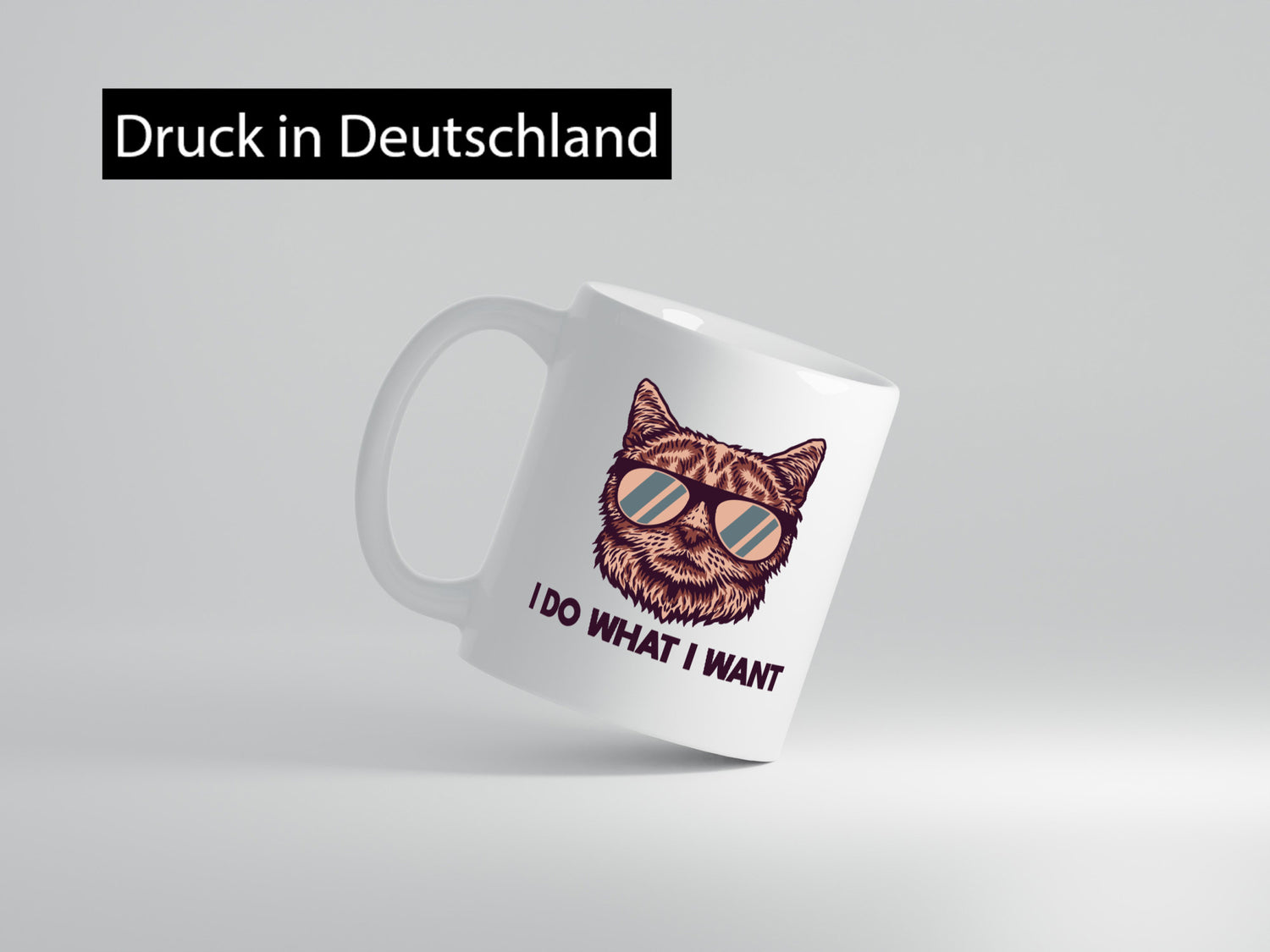 I do what want | Katze Brille Geschenkidee Tierliebhaber Humor Tasse
