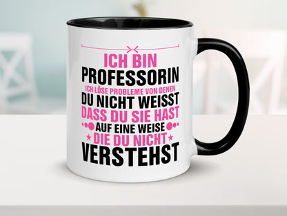 Löse Probleme: Professorin | Uni Universität v2 Geschenkidee Humor Tasse