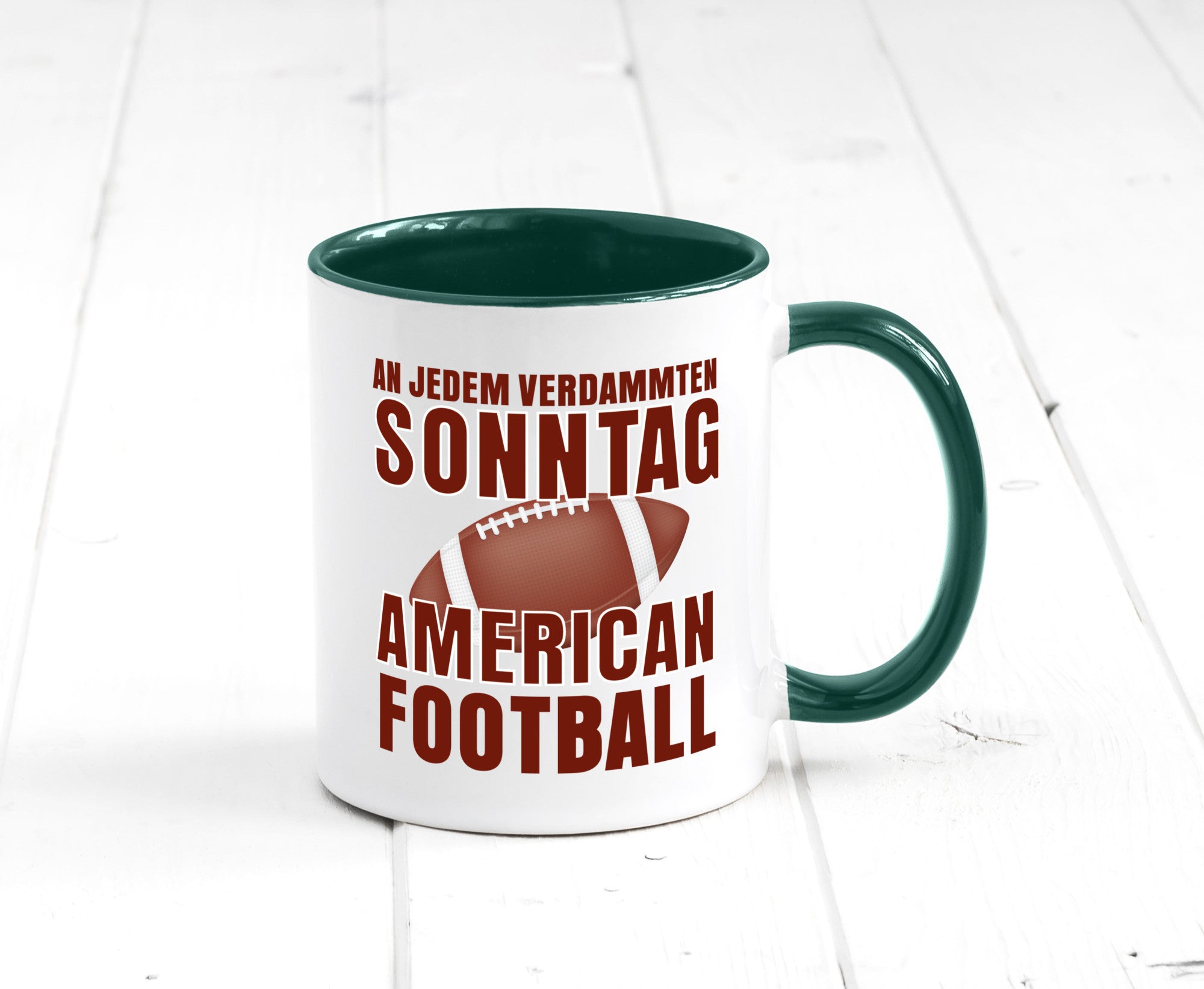 American Football | Sportfan Motiv jeden Sonntag Humor Geschenkidee Tasse