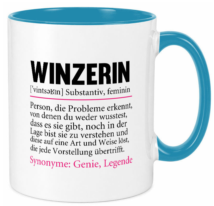Winzerin | lustige Spruch Weinbauer Wein Beruf lustiger Geschenk Arbeit Tasse