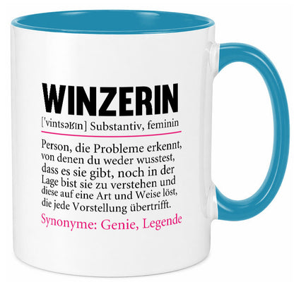 Winzerin | lustige Spruch Weinbauer Wein Beruf lustiger Geschenk Arbeit Tasse