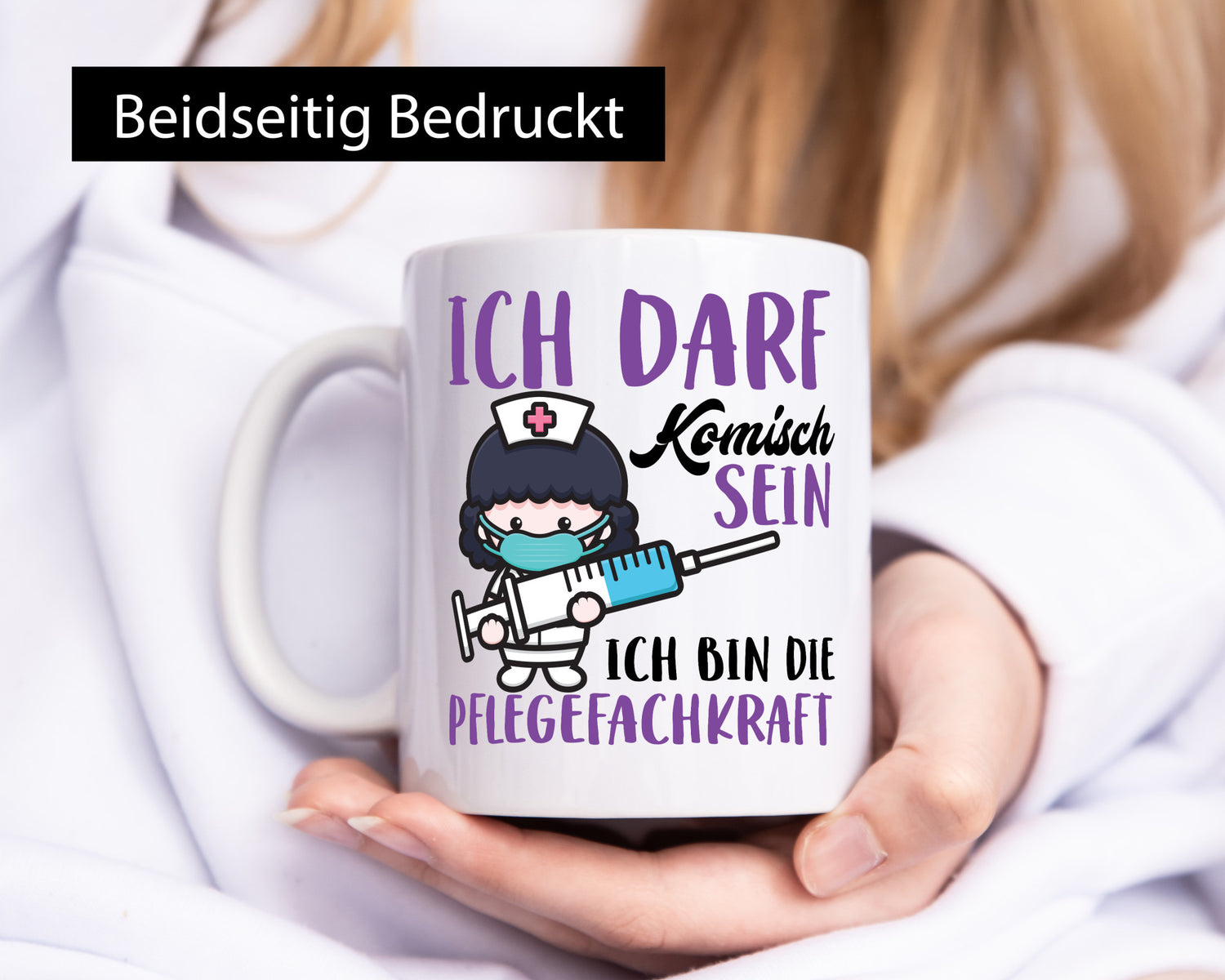 Ich darf kommisch sein | Pflegekraft Krankenschwester Humor Geschenkidee Tasse
