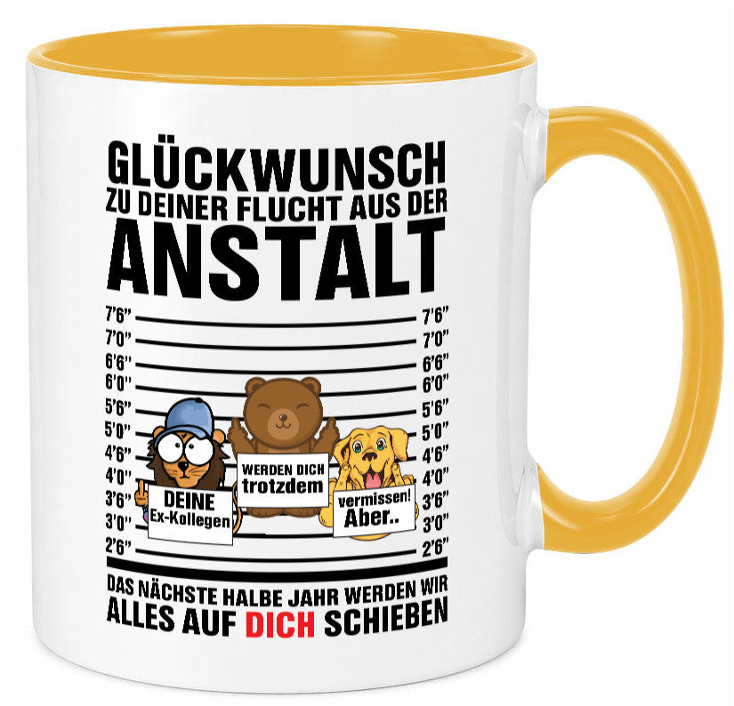 Glückwunsch zur Flucht | Arbeitskollegen Berufswechel Humor Arbeit Kollegen