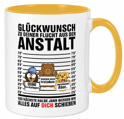 Glückwunsch zur Flucht | Arbeitskollegen Berufswechel Humor Arbeit Kollegen