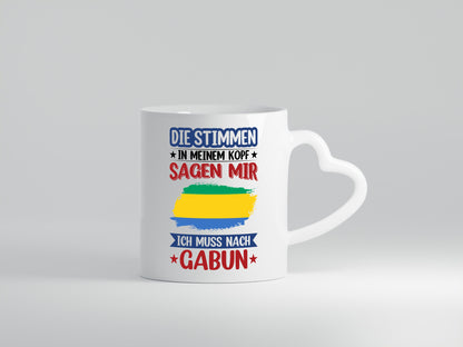 Gabun | Urlaub Stimmen in meinem Kopf Traumland lustiger Spruch Geschenk Humor