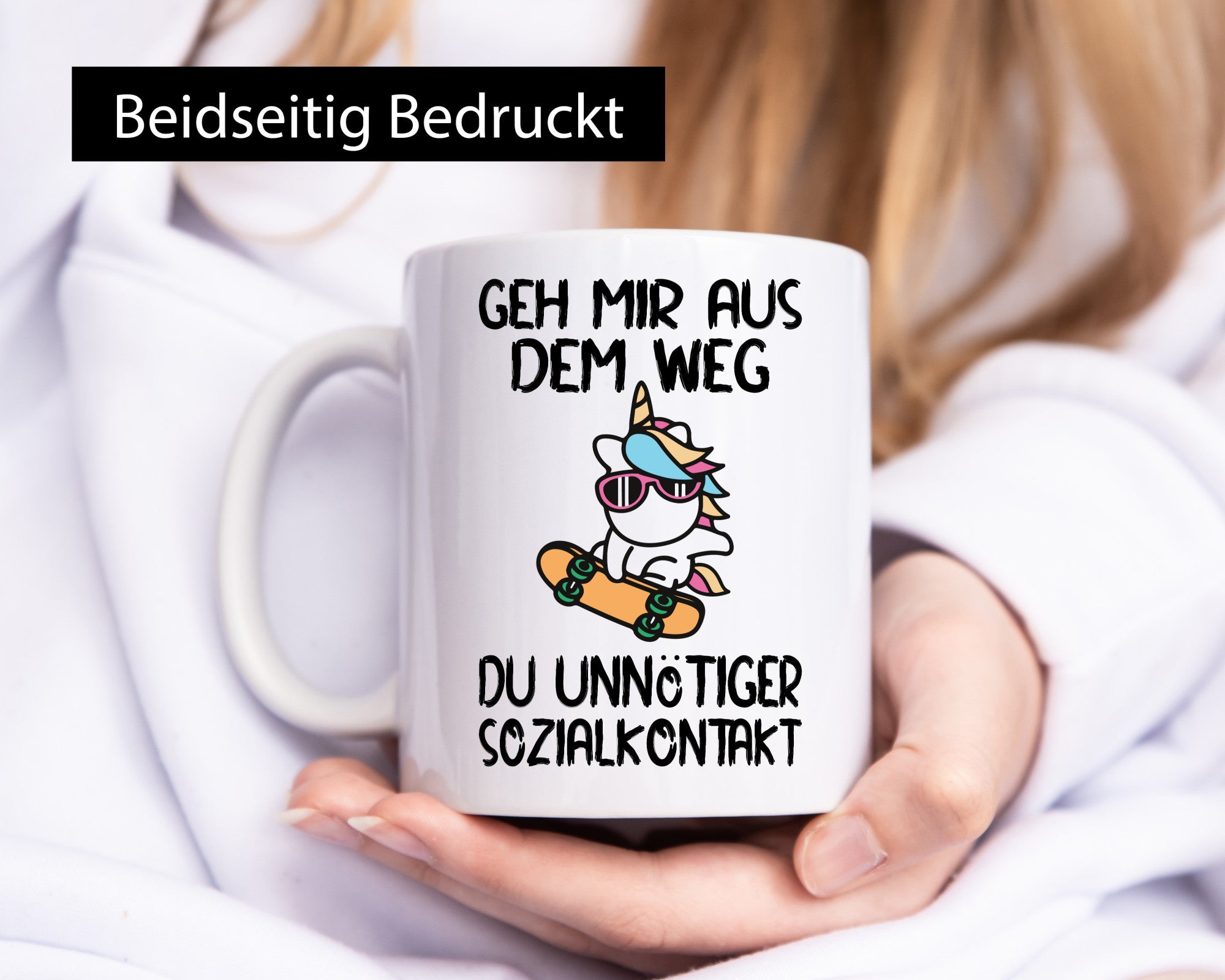 Aus dem Weg, Sozialkontakt | Einhorn Skateboard Geschenk Humor Geschenkidee