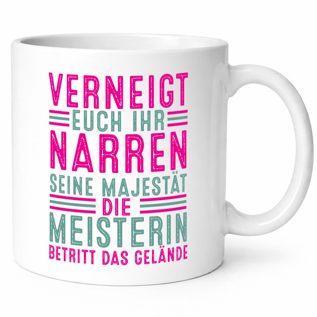 Verneigt euch: Meisterin | Meisterbrief Humor Geschenkidee Tasse