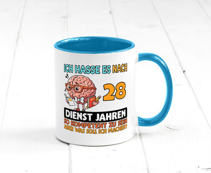 28 Dienstjahre | Arbeit Kompetent Geschenkidee Kollegen Büro Humor Tasse