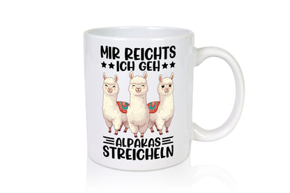 Alpakas Streicheln | Lama Mädchen lustig Humor Geschenkidee Geschenk Tasse