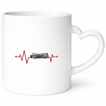 Herzschlag | Feuerwehrfahrzeug Feuerwehr Humor Geschenkidee Tasse