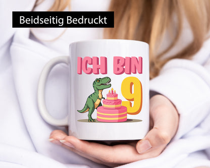 9 Geburtstag | Jahre Dinosaurier mit Kuchen Geschenk Geschenkidee lustiger