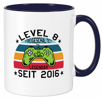 Level 8 | legendär seit 2016 Controller Geschenk Humor Geschenkidee lustiger Tasse