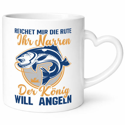 Reicht mir die Rute ihr Narren | König will Angeln Fische Humor Geschenkidee