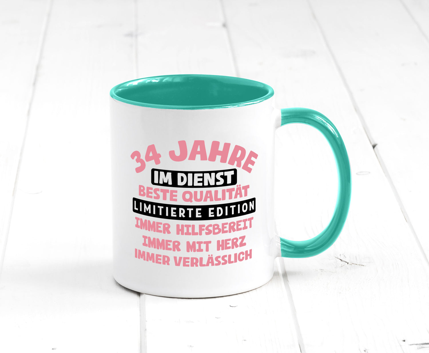 34 Jahre im Dienst | Jubiläum Arbeit v11 Geschenk Kollegen Büro lustiger Spruch