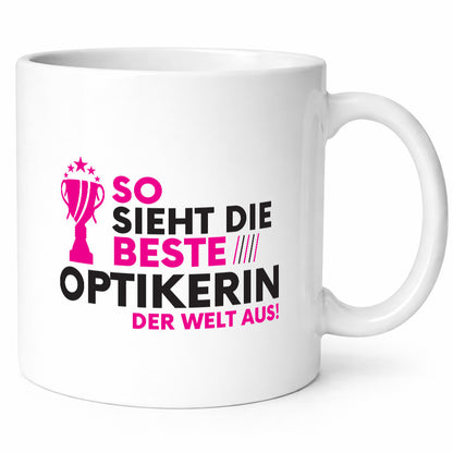Die Weltbeste Optikerin | Augenoptik Humor Geschenkidee Tasse