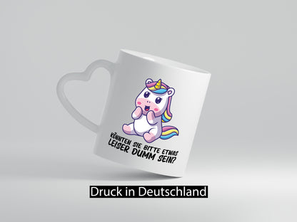 Bitte etwas leiser dumm sein | Dummheit süßes Einhorn Geschenk Humor