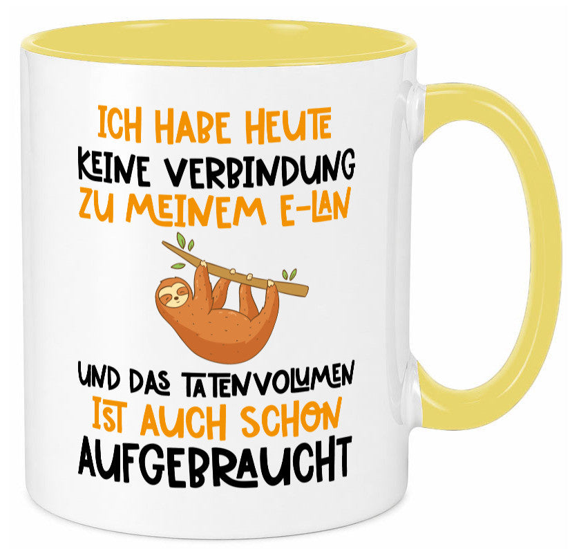 Tatenvolumen aufgebraucht | Spruch Humor Faultier Tierliebhaber Geschenkidee