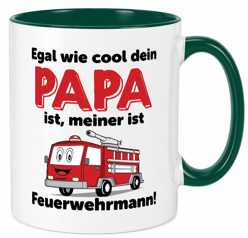 Cooler Papa | Feuerwehrmann Bester der Welt Humor Geschenkidee Tasse