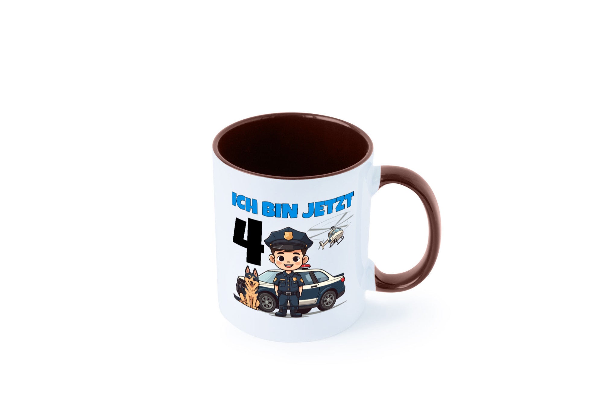 4. Geburtstag | 4 Jahre Polizei Kind Polizeiauto Humor Geschenkidee Tasse