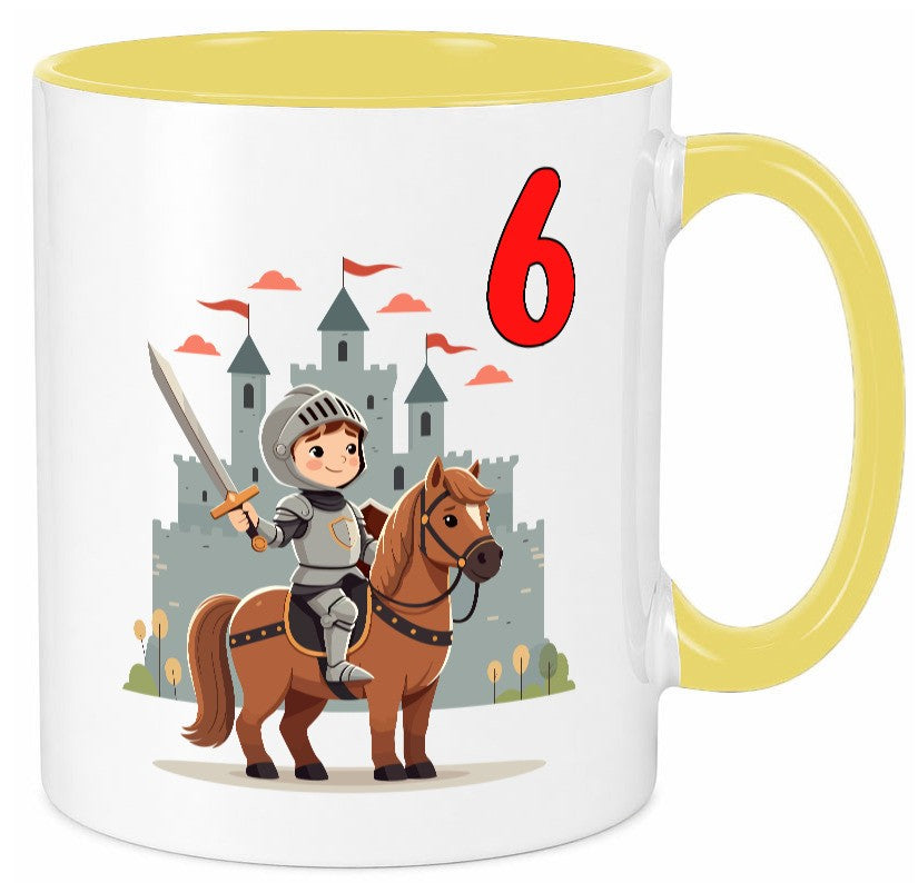 6. Geburtstag | 6 Jahre Ritter Junge Schloss Humor Geschenkidee Tasse