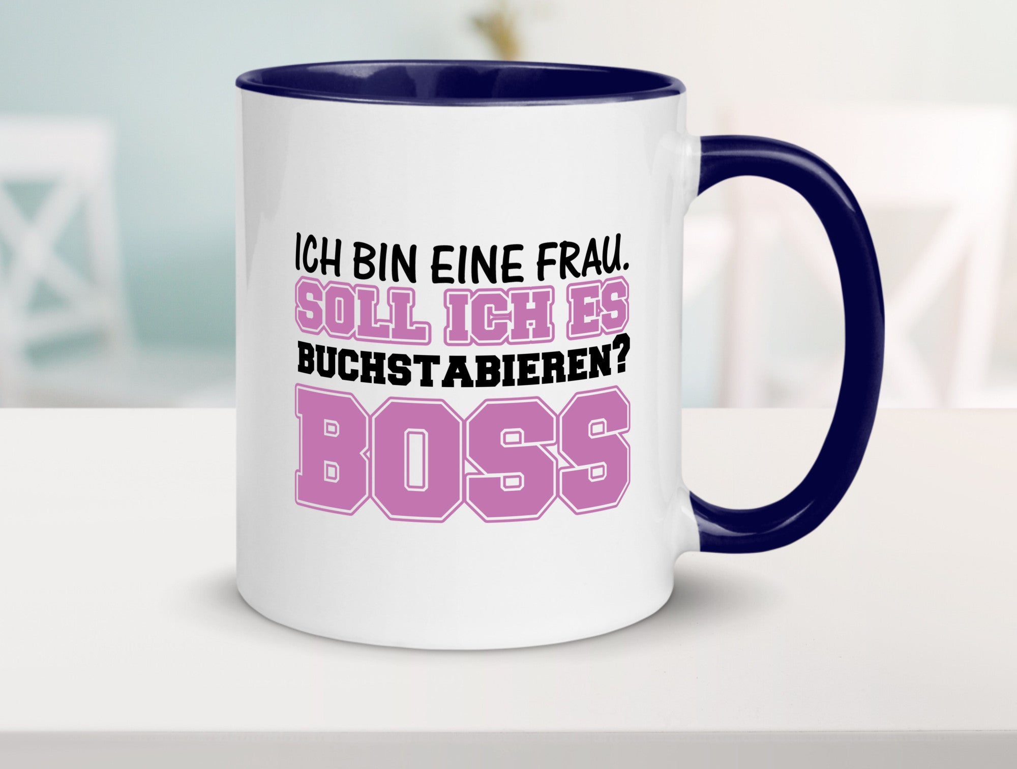 Ich bin der Boss Geschenk Humor Geschenkidee lustiger Spruch Tasse