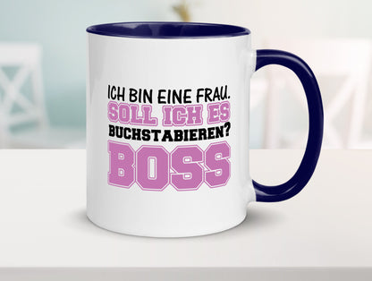 Ich bin der Boss Geschenk Humor Geschenkidee lustiger Spruch Tasse